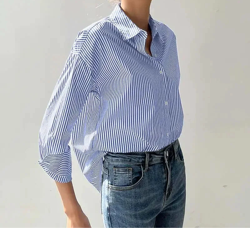 Women Spring Summer Blouses Shirts Lady Fashion Casual Long Sleeve - Norellé