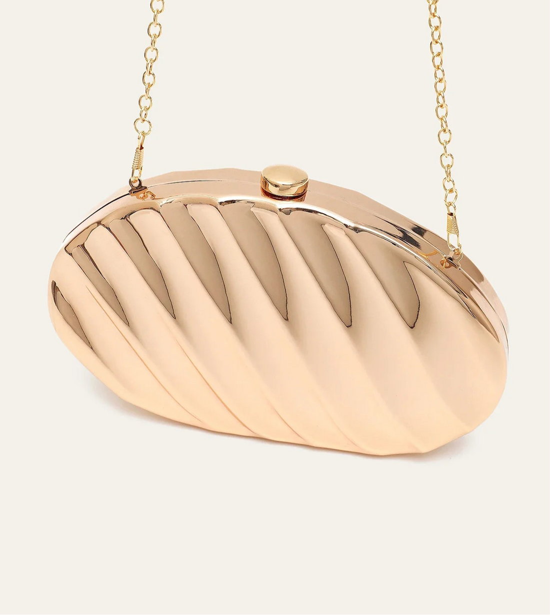 Elegant Exquisite Glossy Iron Metal Case Clutch