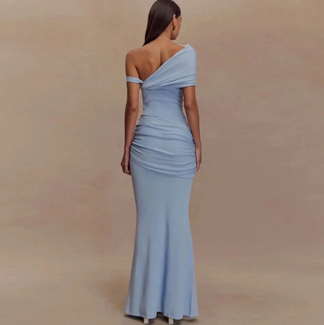 Strapless Long Dress Two Piece Fashion Elegant Solid Sleeveless Top Tight Long Dress Set - Norellé