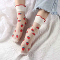 Summer Transparent Tube Socks Strawberry Lolita Style
