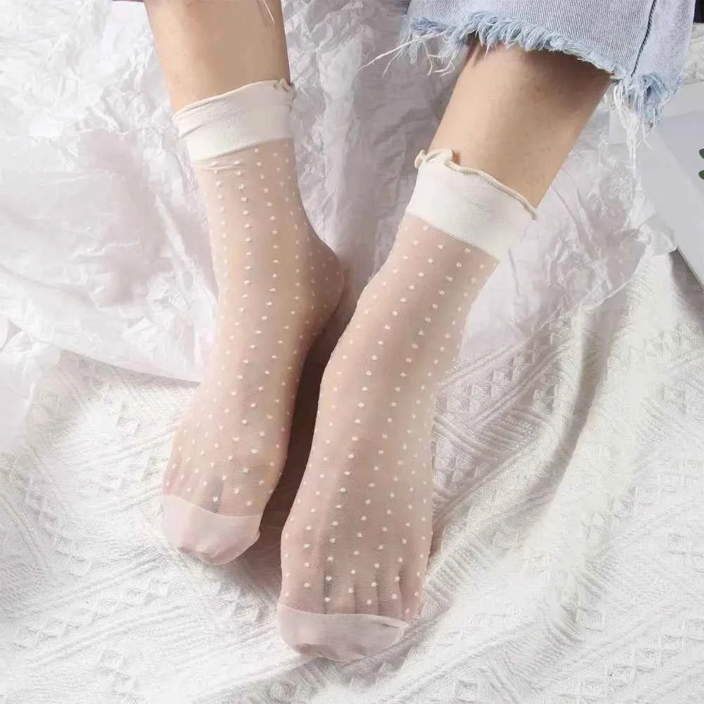 Summer Transparent Tube Socks Strawberry Lolita Style