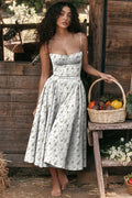 Women's Solid Color Printing Mid-Waist Slip Dress - Norellé