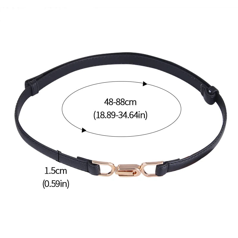 Adjustable PU Leather Ladies Dress Belt