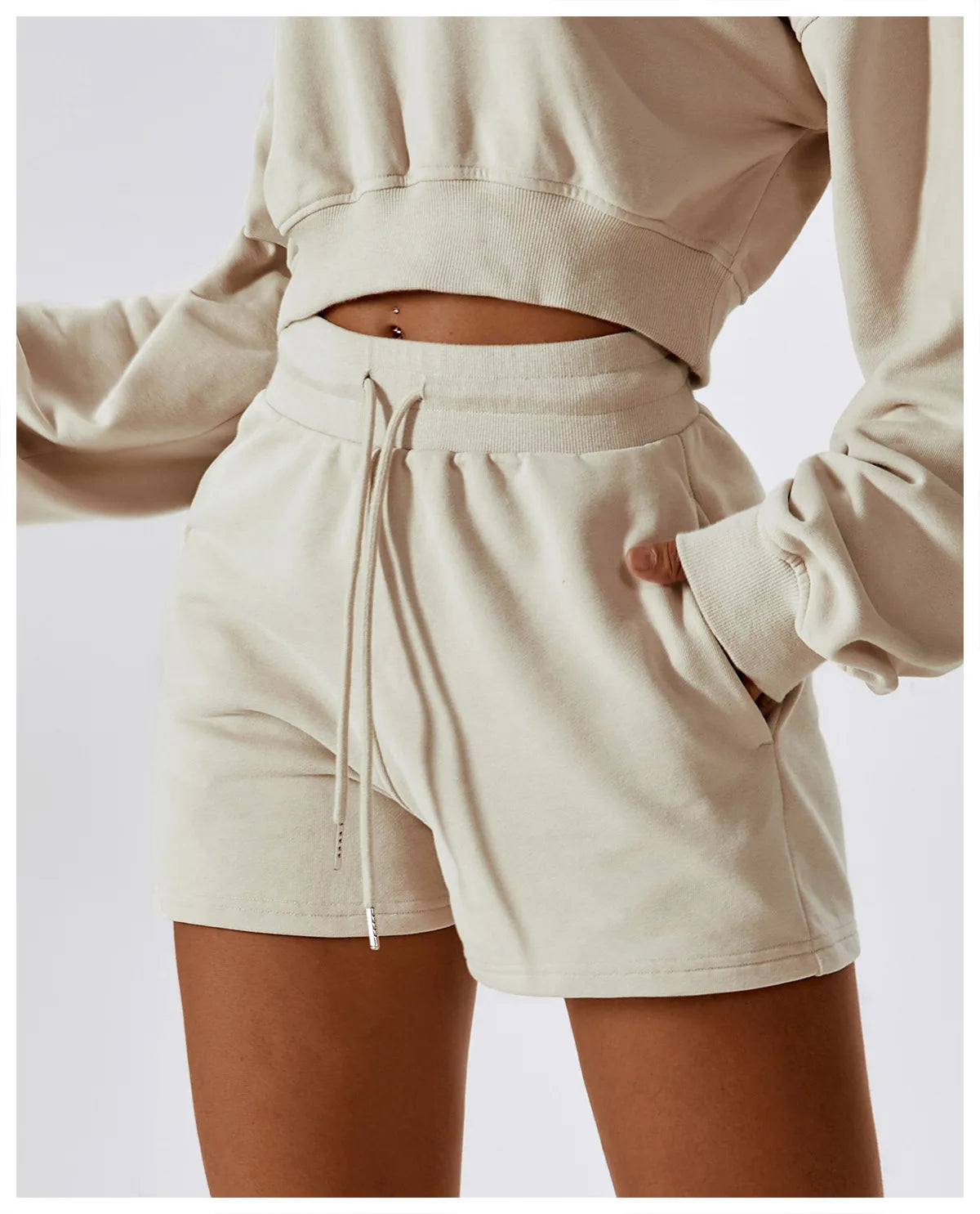 Hoodie Set Breathable Cotton Fabric Elastic Waist Elastic - Norellé