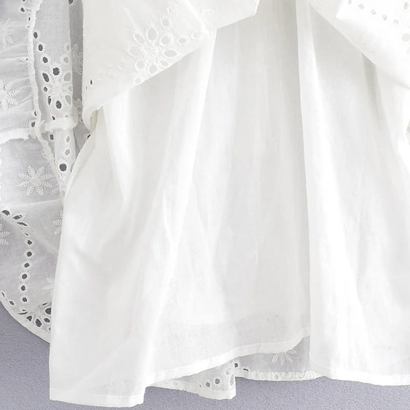 Elegant Lace Hollow Out Mini Dress