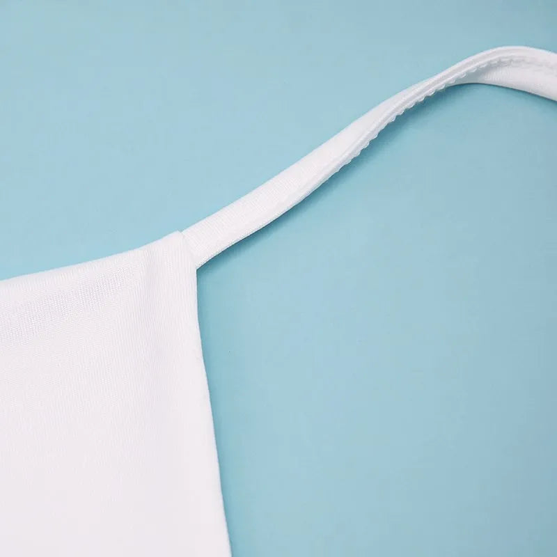 White Halter Top Women Cami Backless Crop Tops