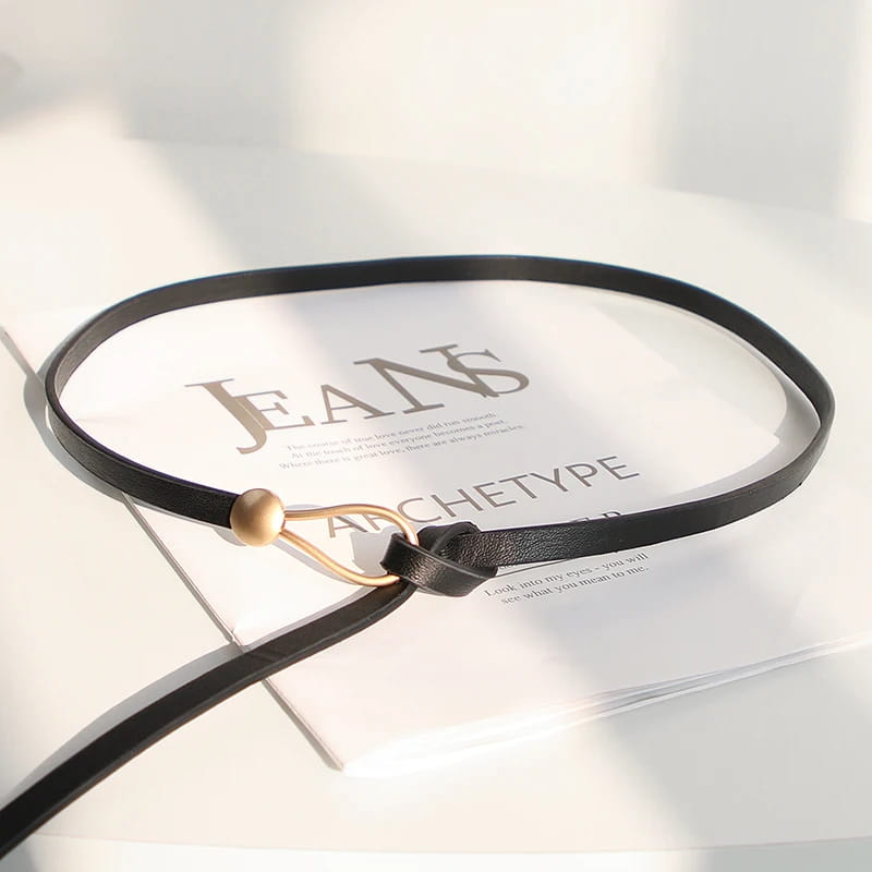 Adjustable PU Leather Ladies Dress Belt