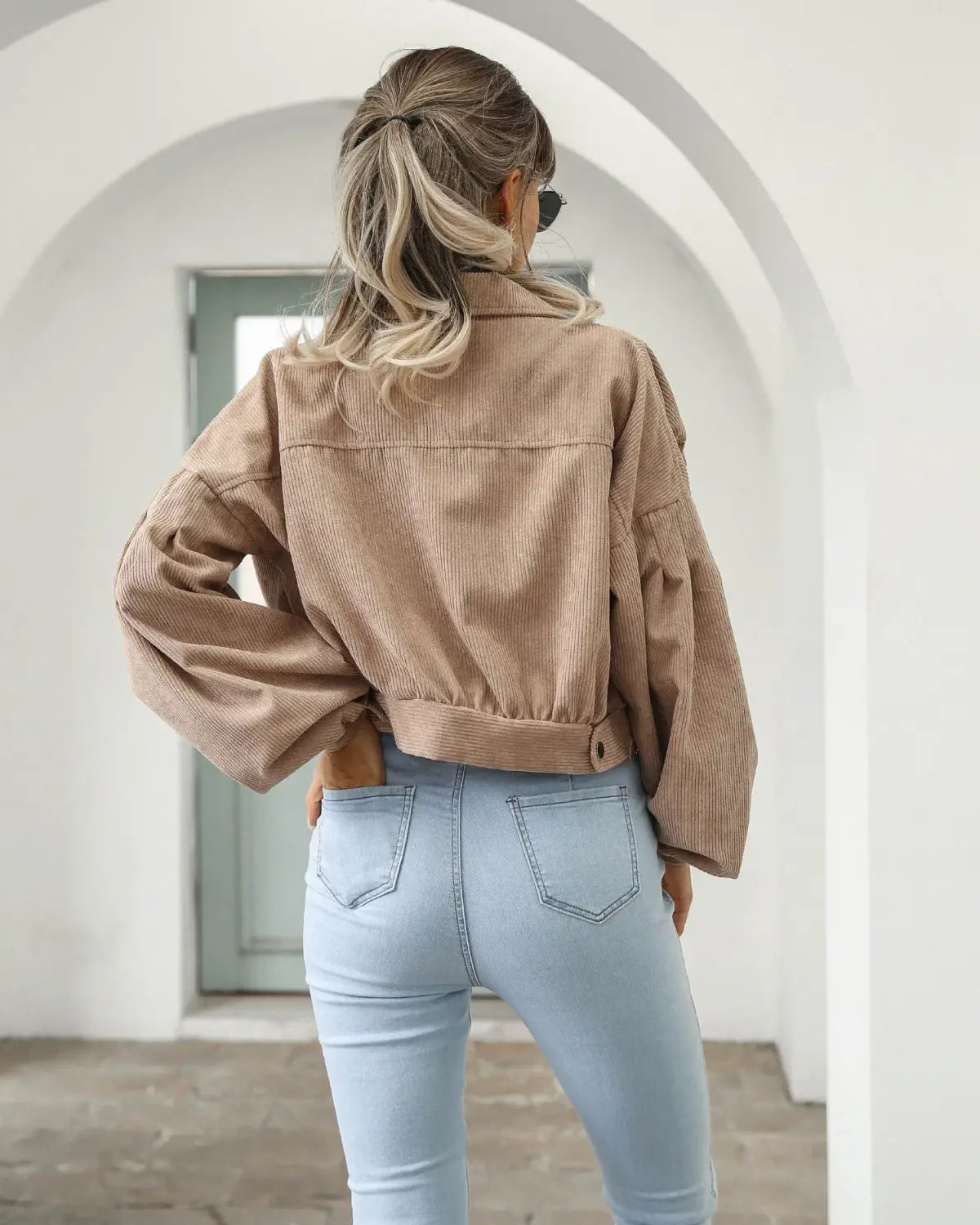 Autumn Cropped Corduroy Jackets