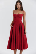 Women's Solid Color Printing Mid-Waist Slip Dress - Norellé