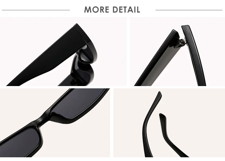 2pcs Narrow Frame Square Sunglasses Women