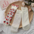 Summer Transparent Tube Socks Strawberry Lolita Style