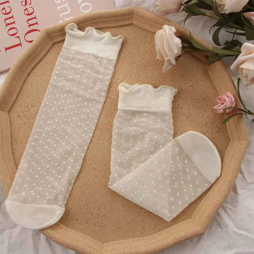 Summer Transparent Tube Socks Strawberry Lolita Style