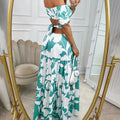 Chiffon Plus Size Off the Shoulder Floral Flower Maxi Long Dress for Women - Norellé