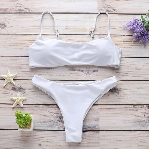 Solid Bikini Set Women Swimming Suit Swimsuit - Norellé