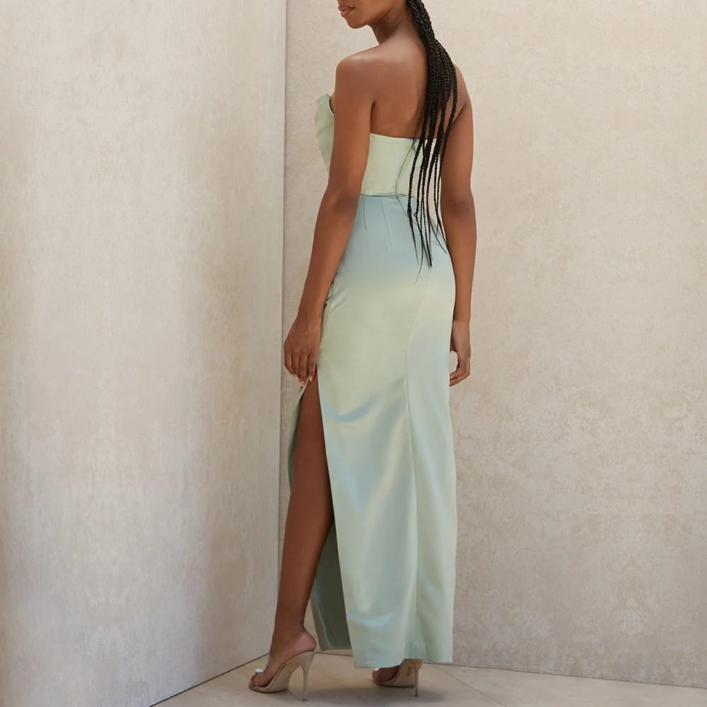 Satin Bodycon Dress Women Summer