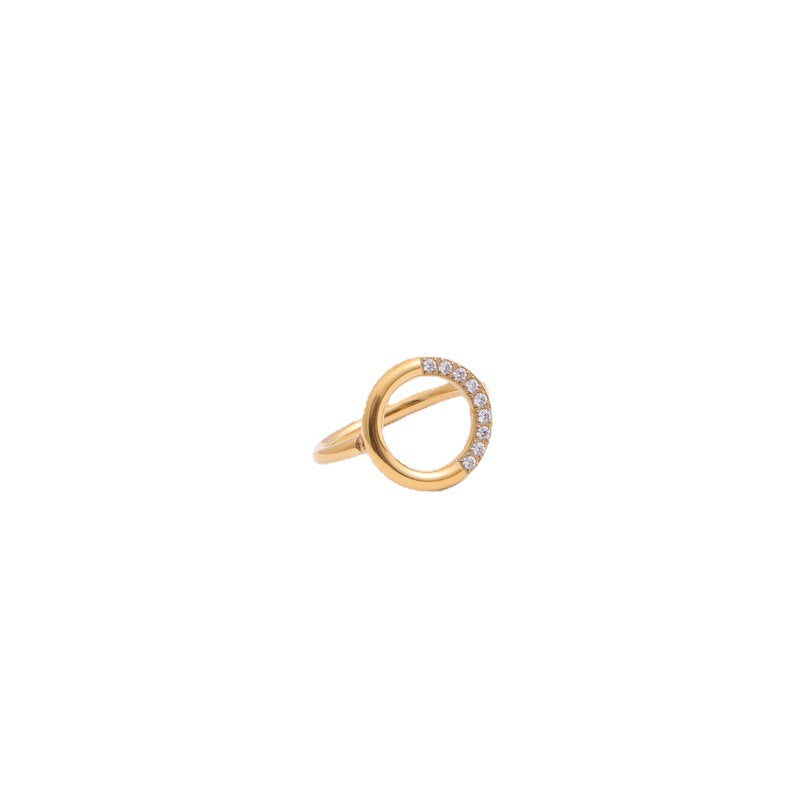 Fashion Round Titanium Steel Electroplated Ring - Norellé