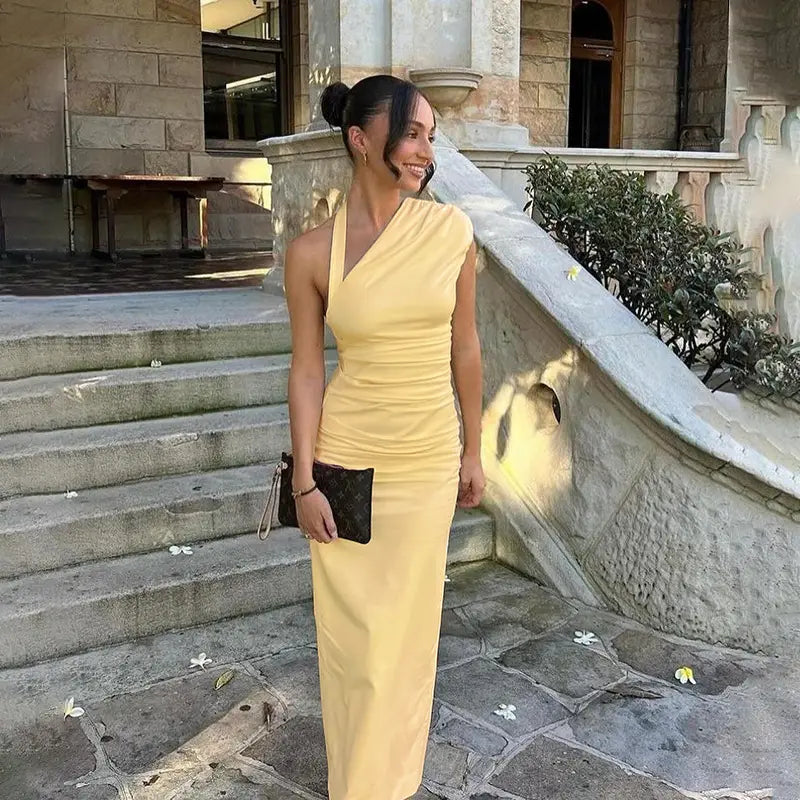 Women’s Pleated Backless Dress