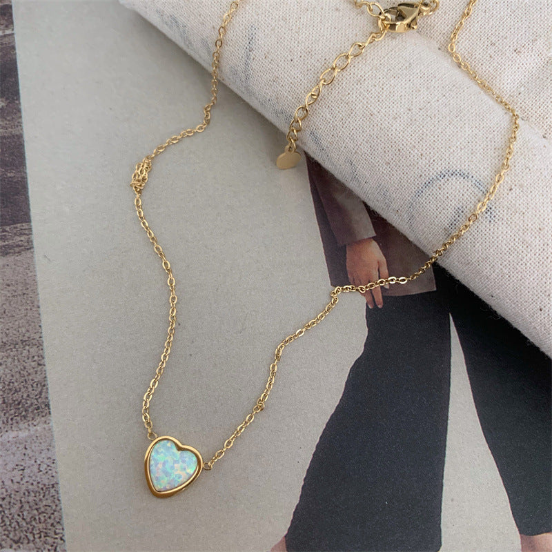Bath Removal-free Titanium Steel Necklace Love Australian Clavicle Chain - Norellé