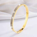 Stainless Steel Women's Starry Exquisite Double Row Diamond Bracelet - Norellé