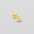Flat-head Screw Twist Stud Earrings Opal Earrings - Norellé