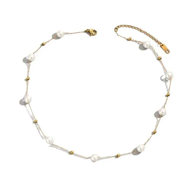 Fashionsimplepearl Necklace Cold - Norellé