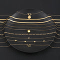 Heart Snake Bone Blade Necklace Suit 10 Pieces - Norellé