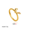 Women's Personalized Zircon Knotted Bow Ring - Norellé
