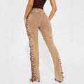 Women's Wear Bandage Drawstring Hot Girl Jeans - Norellé