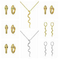 Simulated Snakes Tassel Earrings  Advanced Design Gold Snake Circle Necklace - Norellé
