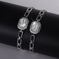 S925 Sterling Silver Moissanite Geometric Bracelet - Norellé