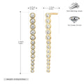 Fashion S925 Sterling Silver Zircon Stick Earrings - Norellé