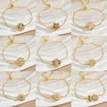 Simple Rotatable Flower Color-preserving Pure Copper Gold-plated Bracelet - Norellé