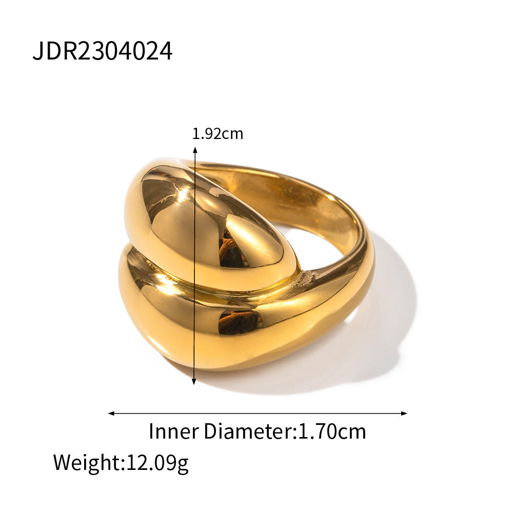 Titanium Steel No Fading Stainless Steel Pearl Ring - Norellé