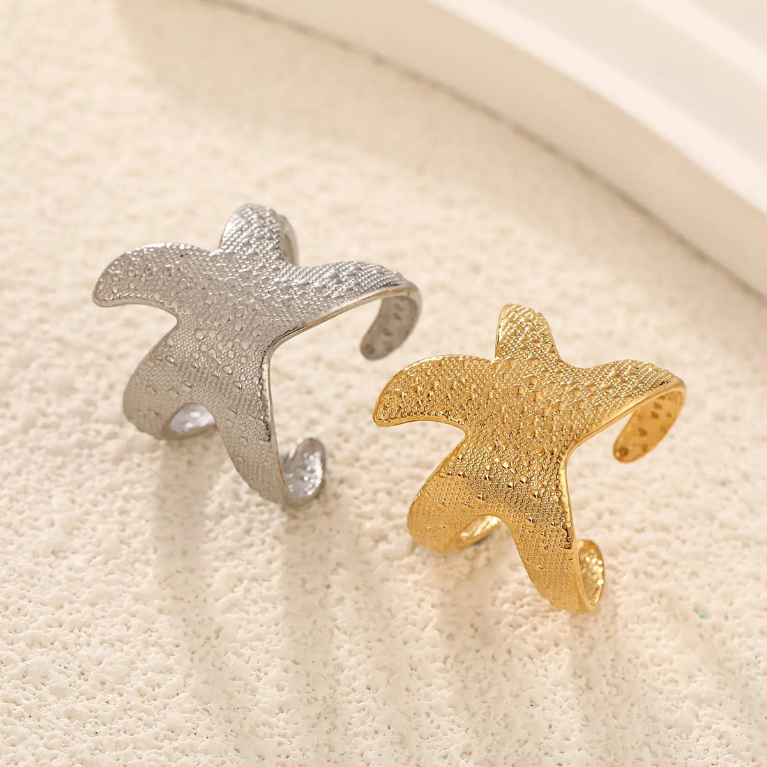 Female Exaggerated Fashionable Stainless Steel Hydraulic Ring - Norellé
