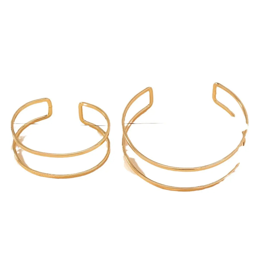 Double-layer Hollow Gold Bangle Bracelet Ladies - Norellé