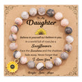 Zebra Sunflower Bracelet Natural Stone Bracelet - Norellé