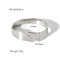 Exaggerated Wide Surface Simple Style Fine Polishing High Quality Mirror Personalized Opening Bracelet Heavy Industry - Norellé