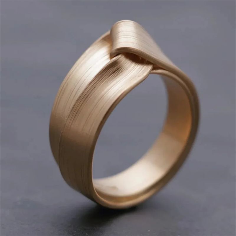 Fashion Handmade Brushed Ring Simple All-match - Norellé