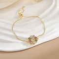 Simple Rotatable Flower Color-preserving Pure Copper Gold-plated Bracelet - Norellé