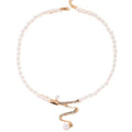 Fashion Personality Deep V Clavicle Pearl Pendant Suit - Norellé
