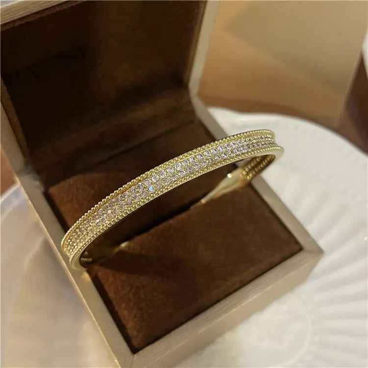 Light Luxury High-grade Exquisite Two-color Full Diamond Fine Bracelet - Norellé