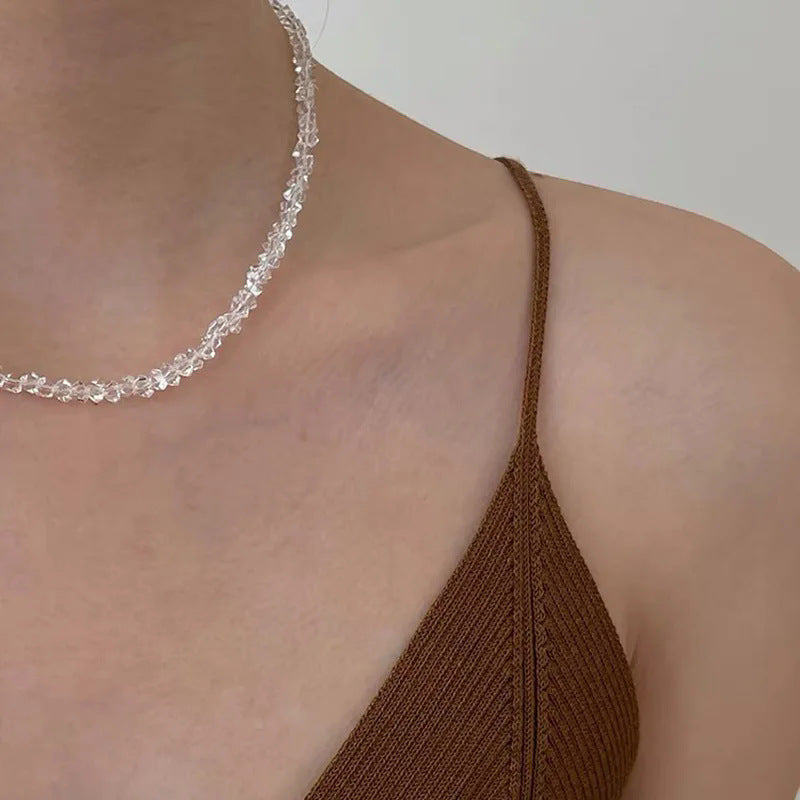 Geometric Multi-cut Glass Crystal Necklace - Norellé
