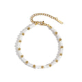 New Special-interest Design Stainless Steel Golden Balls Spacer Bone Joint Shell Beads Women's Fashion Necklace - Norellé