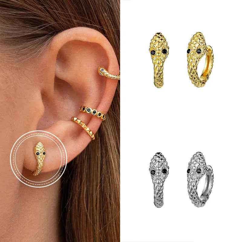 Simulated Snakes Tassel Earrings  Advanced Design Gold Snake Circle Necklace - Norellé