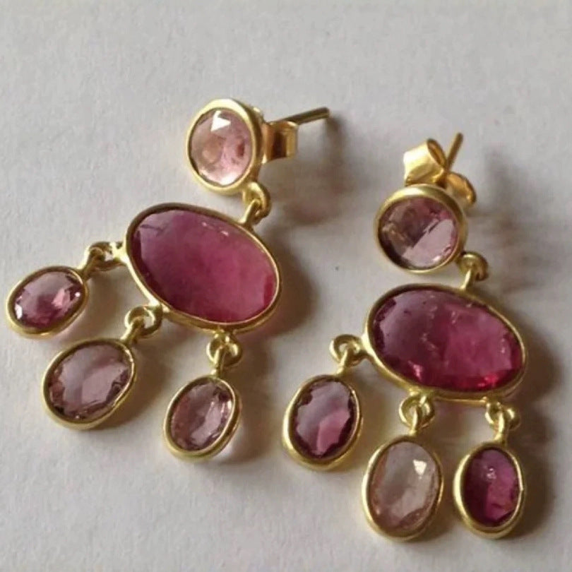 Women's Color Resin Long Irregular Ear Studs - Norellé