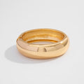 Irregular Metal Wide Curved Glossy Spring Bracelet - Norellé