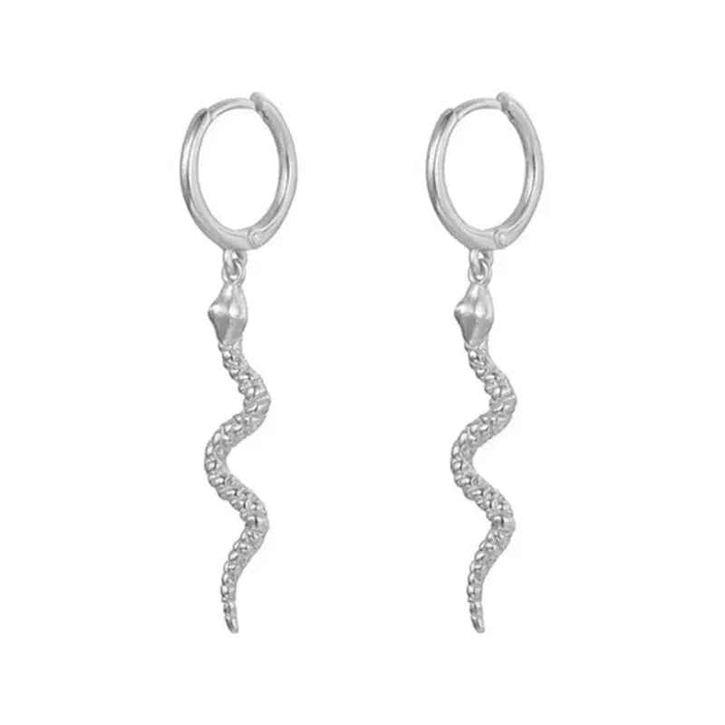 Simulated Snakes Tassel Earrings  Advanced Design Gold Snake Circle Necklace - Norellé
