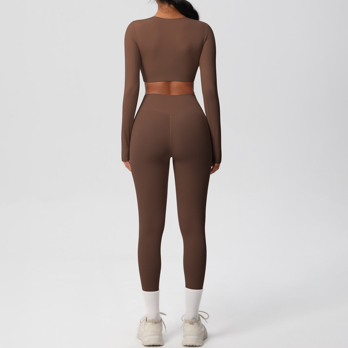 Double-sided Nylon Brushed Nude Feel Tight Exercise Yoga Clothes Suit - Norellé