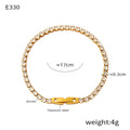 Personality Full Color Zircon Design Titanium Steel Bracelet - Norellé