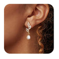 Real Gold Brass Electroplating France Vintage Pearl Earrings Suit - Norellé